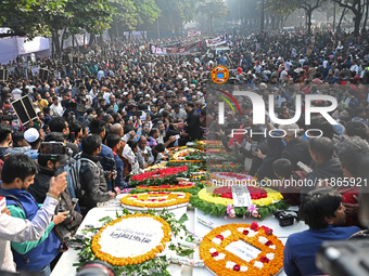 People Are Gathering To Pay Tribute To The Martyred Intellectuals At The Martyred Intellectuals Memorial At Mirpur In Dhaka, Bangladesh, On...