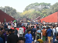 People Are Gathering To Pay Tribute To The Martyred Intellectuals At The Martyred Intellectuals Memorial At Mirpur In Dhaka, Bangladesh, On...