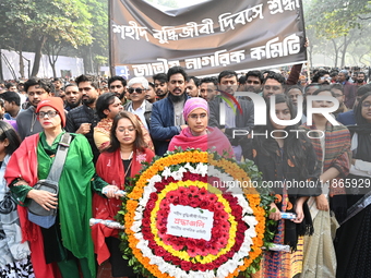 People Are Gathering To Pay Tribute To The Martyred Intellectuals At The Martyred Intellectuals Memorial At Mirpur In Dhaka, Bangladesh, On...