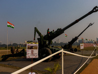 Various field guns are on display for civilians during practice for the Vijay Diwas celebration in Kolkata, India, on December 14, 2024. 'Vi...