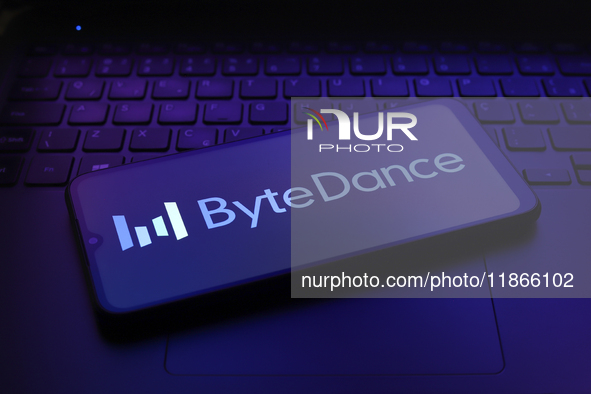 The ByteDance logo appears on the screen of a smartphone in Reno, United States, on December 14, 2024. (Photo Illustration by Jaque Silva/Nu...