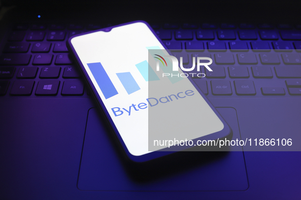 The ByteDance logo appears on the screen of a smartphone in Reno, United States, on December 14, 2024. (Photo Illustration by Jaque Silva/Nu...