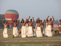 Indian army soldiers perform during the full dress rehearsal ahead of ''Vijay Diwas,'' a ceremony to celebrate the liberation of Bangladesh...