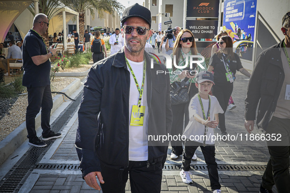 Jason Statham attends the Formula One in Abu Dhabi during the race day. F1 Etihad Airways Abu Dhabi Grand Prix at Yas Marina Circuit in Abu...