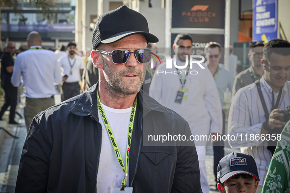 Jason Statham attends the Formula One in Abu Dhabi during the race day. F1 Etihad Airways Abu Dhabi Grand Prix at Yas Marina Circuit in Abu...