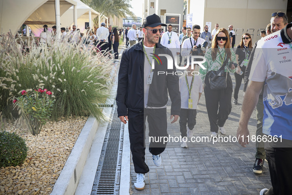 Jason Statham attends the Formula One in Abu Dhabi during the race day. F1 Etihad Airways Abu Dhabi Grand Prix at Yas Marina Circuit in Abu...