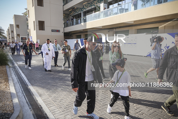 Jason Statham attends the Formula One in Abu Dhabi during the race day. F1 Etihad Airways Abu Dhabi Grand Prix at Yas Marina Circuit in Abu...