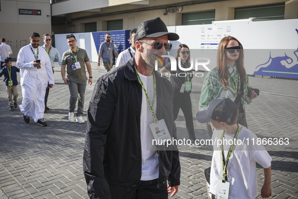 Jason Statham attends the Formula One in Abu Dhabi during the race day. F1 Etihad Airways Abu Dhabi Grand Prix at Yas Marina Circuit in Abu...