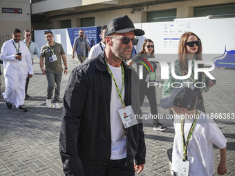 Jason Statham attends the Formula One in Abu Dhabi during the race day. F1 Etihad Airways Abu Dhabi Grand Prix at Yas Marina Circuit in Abu...