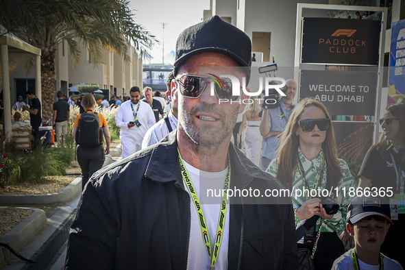 Jason Statham attends the Formula One in Abu Dhabi during the race day. F1 Etihad Airways Abu Dhabi Grand Prix at Yas Marina Circuit in Abu...