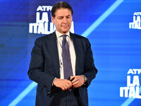 Giuseppe Conte, leader of the Movimento Cinque Stelle, participates in the Atreju event, the Brothers of Italy party, at the Circus Maximus...