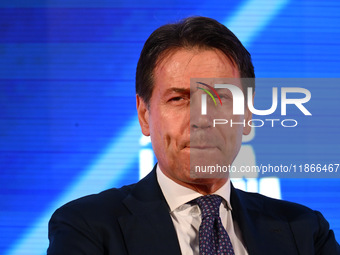 Giuseppe Conte, leader of the Movimento Cinque Stelle, participates in the Atreju event, the Brothers of Italy party, at the Circus Maximus...