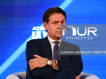 Giuseppe Conte, leader of the Movimento Cinque Stelle, participates in the Atreju event, the Brothers of Italy party, at the Circus Maximus...