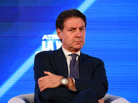 Giuseppe Conte, leader of the Movimento Cinque Stelle, participates in the Atreju event, the Brothers of Italy party, at the Circus Maximus...