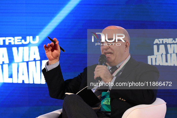 Mario Sechi, director of the LIBERO newspaper, participates in the Atreju event, the Brothers of Italy party, at the Circus Maximus in Rome,...