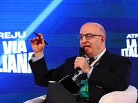 Mario Sechi, director of the LIBERO newspaper, participates in the Atreju event, the Brothers of Italy party, at the Circus Maximus in Rome,...