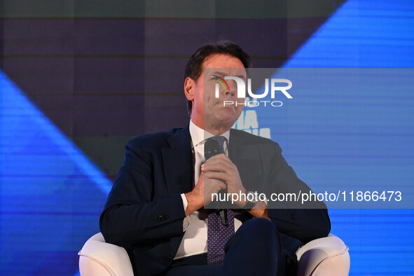 Giuseppe Conte, leader of the Movimento Cinque Stelle, participates in the Atreju event, the Brothers of Italy party, at the Circus Maximus...