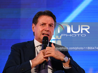 Giuseppe Conte, leader of the Movimento Cinque Stelle, participates in the Atreju event, the Brothers of Italy party, at the Circus Maximus...