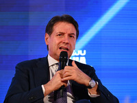 Giuseppe Conte, leader of the Movimento Cinque Stelle, participates in the Atreju event, the Brothers of Italy party, at the Circus Maximus...