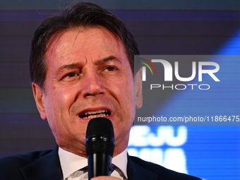 Giuseppe Conte, leader of the Movimento Cinque Stelle, participates in the Atreju event, the Brothers of Italy party, at the Circus Maximus...