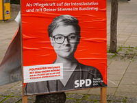  A political campaign poster for the SPD (Social Democratic Party of Germany) is displayed in Munich, Germany, on December 14, 2024. (