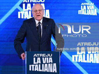 Najib Mikati, Prime Minister of Lebanon, participates in the Atreju event, the Brothers of Italy party, at the Circus Maximus in Rome, Italy...