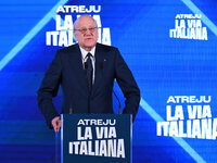 Najib Mikati, Prime Minister of Lebanon, participates in the Atreju event, the Brothers of Italy party, at the Circus Maximus in Rome, Italy...