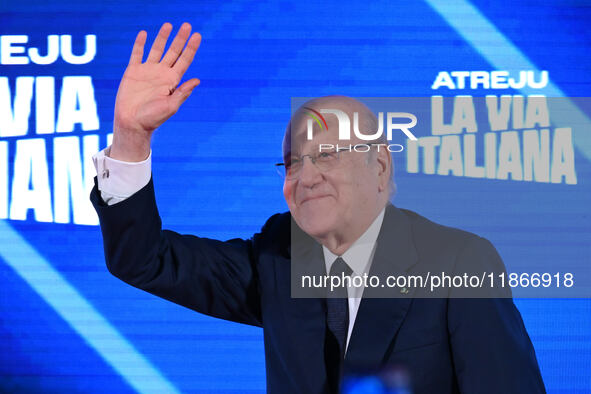 Najib Mikati, Prime Minister of Lebanon, participates in the Atreju event, the Brothers of Italy party, at the Circus Maximus in Rome, Italy...