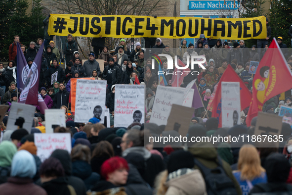 More than a thousand people take part in a demonstration against the latest court verdict over the police shooting that results in the death...