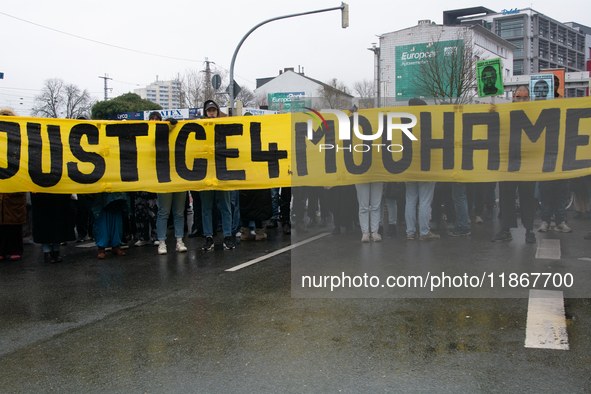 More than a thousand people take part in a demonstration against the latest court verdict over the police shooting that results in the death...