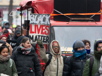 More than a thousand people take part in a demonstration against the latest court verdict over the police shooting that results in the death...