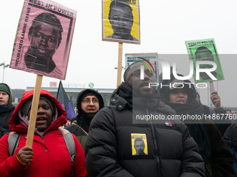 More than a thousand people take part in a demonstration against the latest court verdict over the police shooting that results in the death...