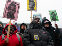 More than a thousand people take part in a demonstration against the latest court verdict over the police shooting that results in the death...