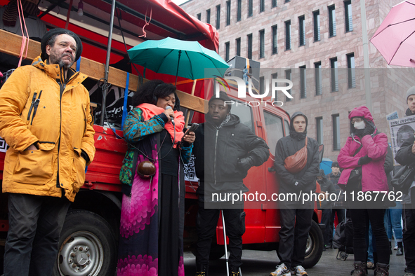 More than a thousand people take part in a demonstration against the latest court verdict over the police shooting that results in the death...