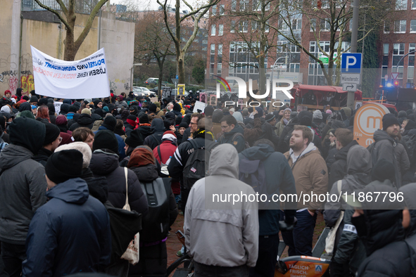 More than a thousand people take part in a demonstration against the latest court verdict over the police shooting that results in the death...