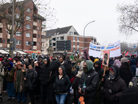 More than a thousand people take part in a demonstration against the latest court verdict over the police shooting that results in the death...