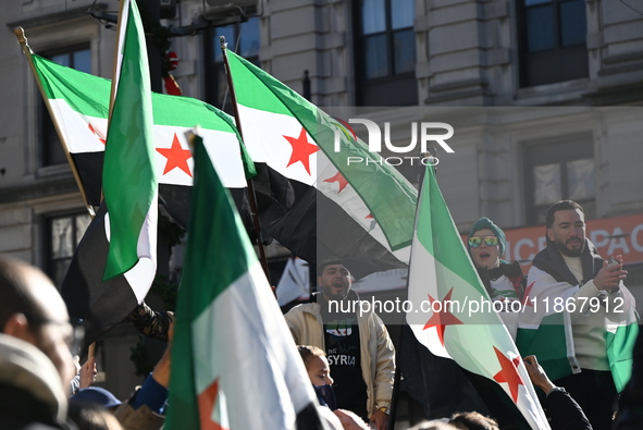 Mayor Andre Sayegh of Paterson, New Jersey, and Mayor Mohamed Khairullah of Prospect Park, New Jersey, host the Syrian Flag Raising Ceremony...