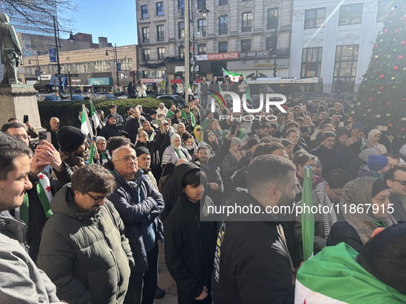 Mayor Andre Sayegh of Paterson, New Jersey, and Mayor Mohamed Khairullah of Prospect Park, New Jersey, host the Syrian Flag Raising Ceremony...