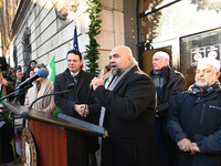 Mayor Andre Sayegh of Paterson, New Jersey, and Mayor Mohamed Khairullah of Prospect Park, New Jersey, host the Syrian Flag Raising Ceremony...