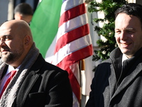 Mayor Andre Sayegh of Paterson, New Jersey, and Mayor Mohamed Khairullah of Prospect Park, New Jersey, host the Syrian Flag Raising Ceremony...