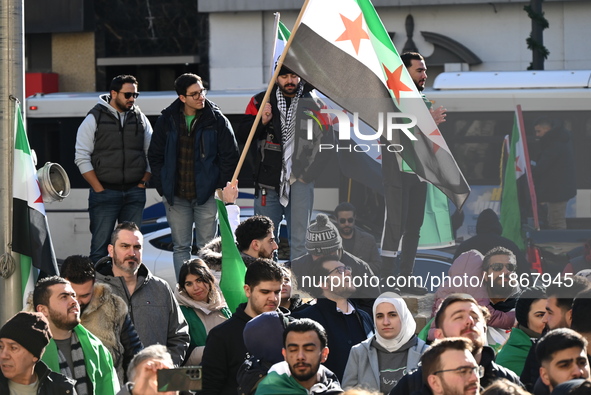 Mayor Andre Sayegh of Paterson, New Jersey, and Mayor Mohamed Khairullah of Prospect Park, New Jersey, host the Syrian Flag Raising Ceremony...