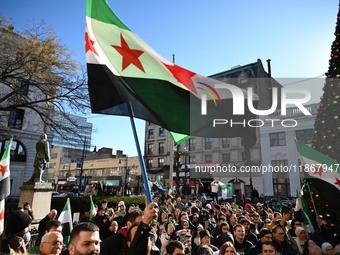 Mayor Andre Sayegh of Paterson, New Jersey, and Mayor Mohamed Khairullah of Prospect Park, New Jersey, host the Syrian Flag Raising Ceremony...