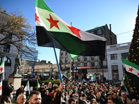 Mayor Andre Sayegh of Paterson, New Jersey, and Mayor Mohamed Khairullah of Prospect Park, New Jersey, host the Syrian Flag Raising Ceremony...