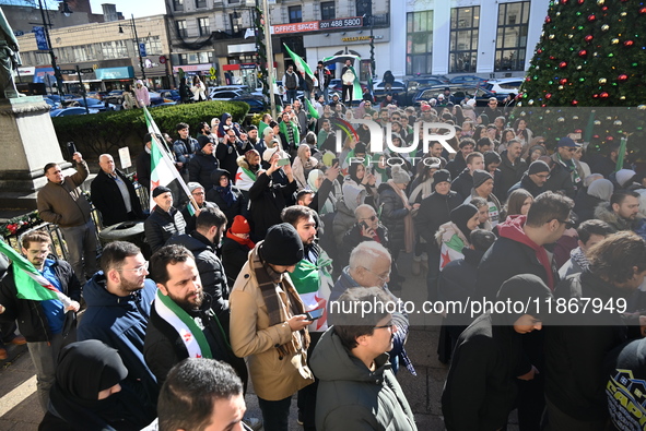 Mayor Andre Sayegh of Paterson, New Jersey, and Mayor Mohamed Khairullah of Prospect Park, New Jersey, host the Syrian Flag Raising Ceremony...