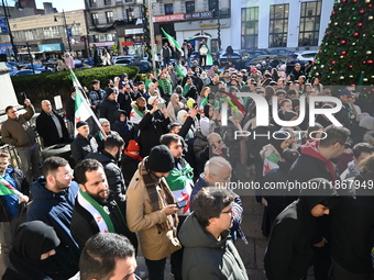 Mayor Andre Sayegh of Paterson, New Jersey, and Mayor Mohamed Khairullah of Prospect Park, New Jersey, host the Syrian Flag Raising Ceremony...