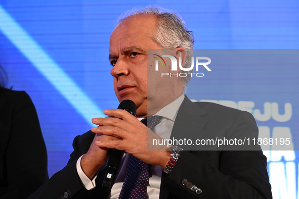 Matteo Piantedosi, Minister of the Interior, participates in the Atreju event, the Brothers of Italy party, at the Circus Maximus in Rome, I...