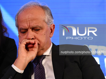 Matteo Piantedosi, Minister of the Interior, participates in the Atreju event, the Brothers of Italy party, at the Circus Maximus in Rome, I...