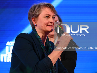 Yvette Cooper, UK Minister of the Interior, participates in the Atreju event, the Brothers of Italy party, at the Circus Maximus in Rome, It...