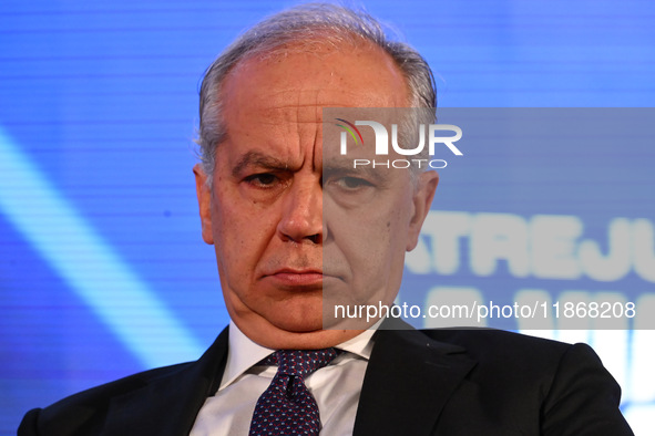 Matteo Piantedosi, Minister of the Interior, participates in the Atreju event, the Brothers of Italy party, at the Circus Maximus in Rome, I...