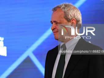 Enrico Mentana, Director of TG LA7, participates in the Atreju event, the Brothers of Italy party, at the Circus Maximus in Rome, Italy, on...